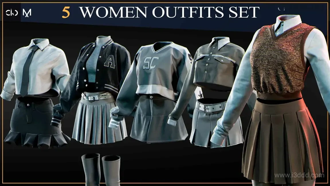 学生校服套装百褶裙长袜子女装制服 – Student Uniform