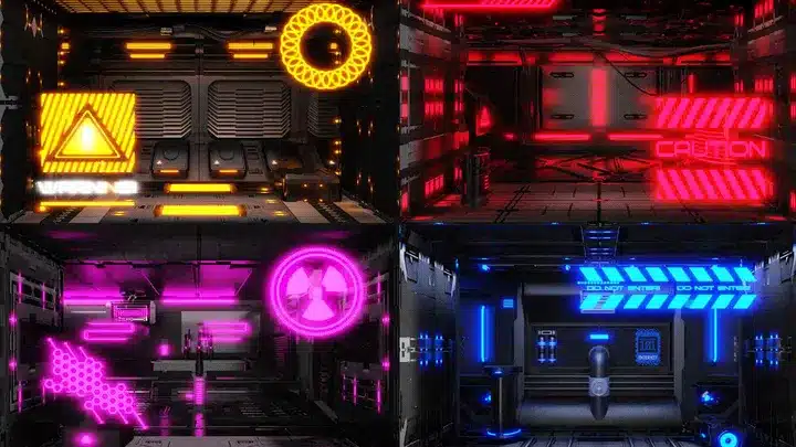 赛博朋克视差贴图 – Sci Fi Cyberpunk Parallax Rooms