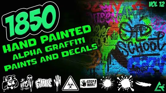759 个手绘涂鸦贴花 Alpha – 1850 Hand Painted Alpha Graffiti Decals Vol 12