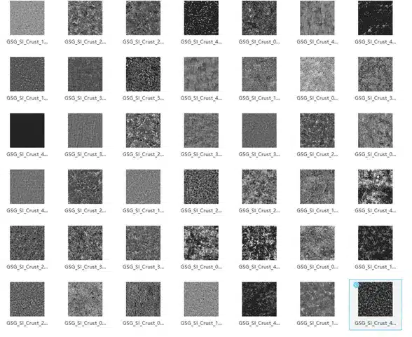 50 张 4K 磨损纹理贴图 – 50 4K Crust Textures