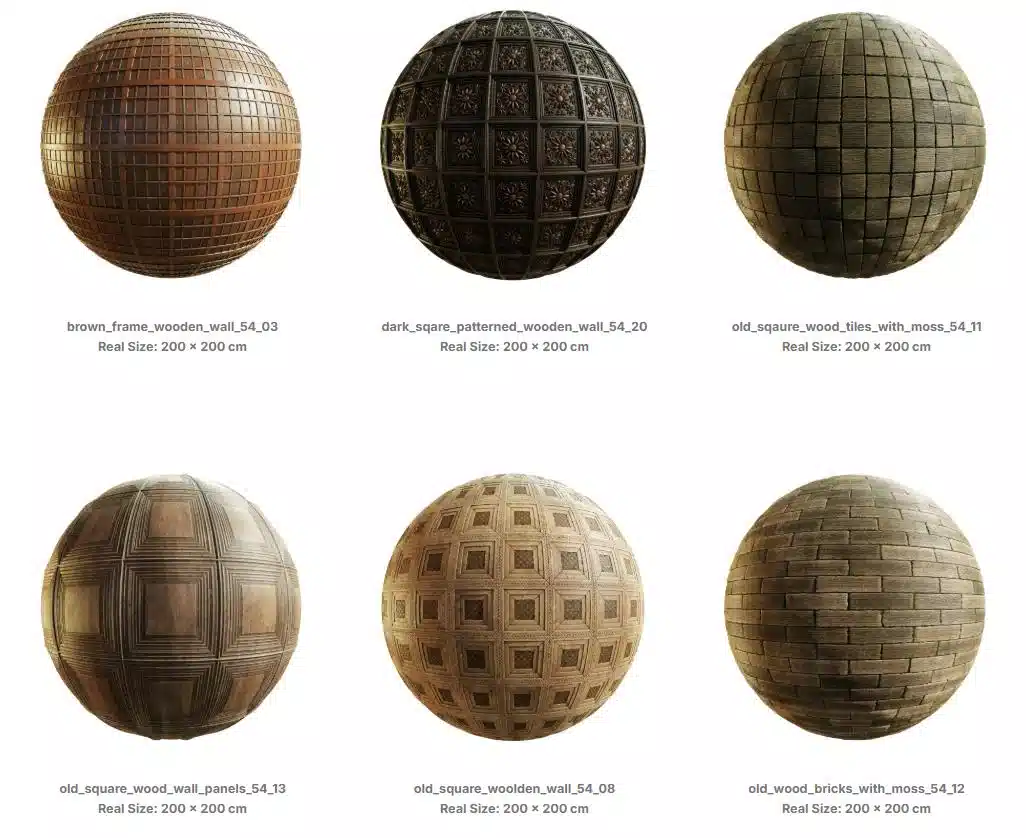 花纹木纹墙面材质 – Patterned Wooden Walls