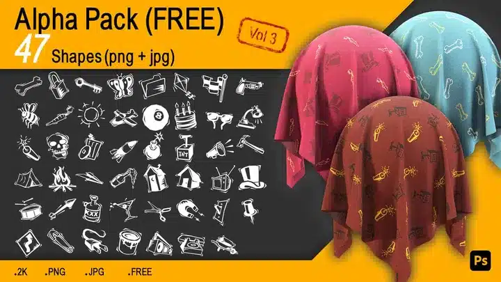 透明通道贴图包 Vol.3 – Alpha Pack Vol 3