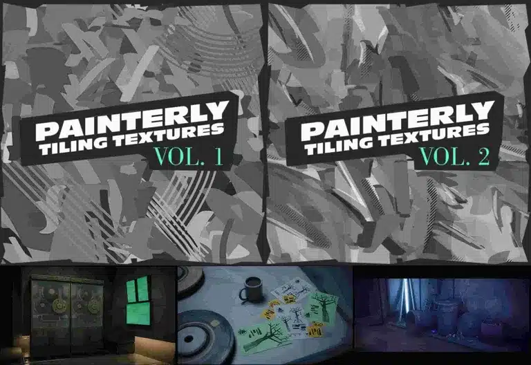 平铺绘画纹理合集 Vol.1&2 – Tiling Painterly Textures Vol.1&2
