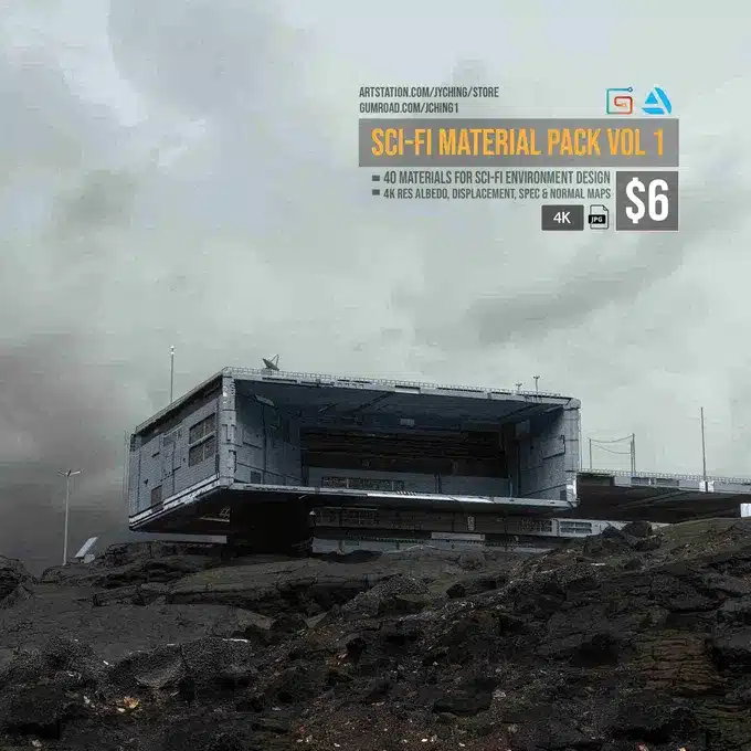 40 组科技金属凹凸贴图 – 40 Sci-Fi Materials