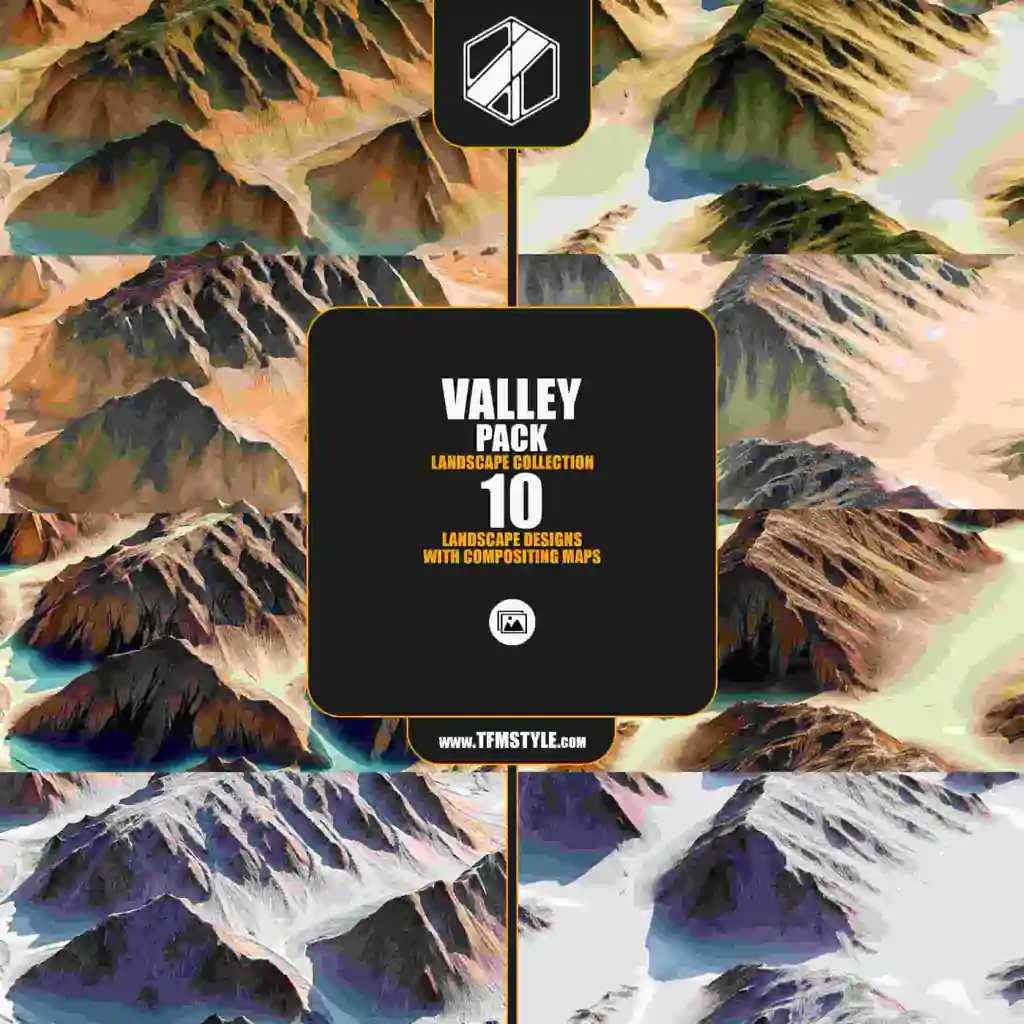 10 个山谷景观高清贴图 – Landscape Kit Valley
