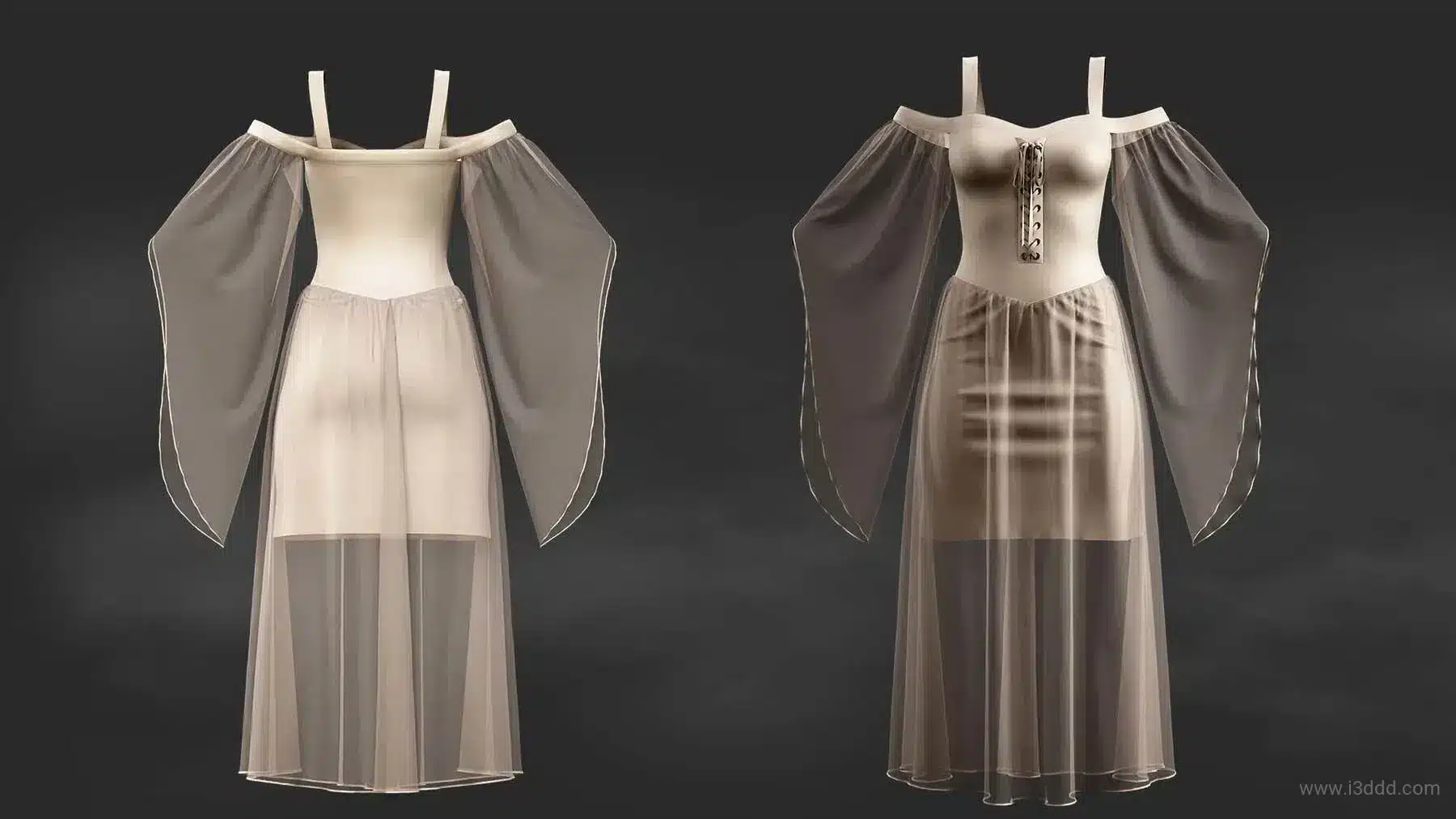 4 款女士连衣短裙 – 4 Women’s Short Dresses