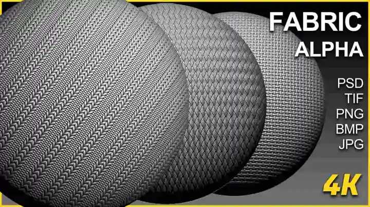 45 种 4K 面料凹凸贴图 – 45 FABRIC ALPHAS 4K