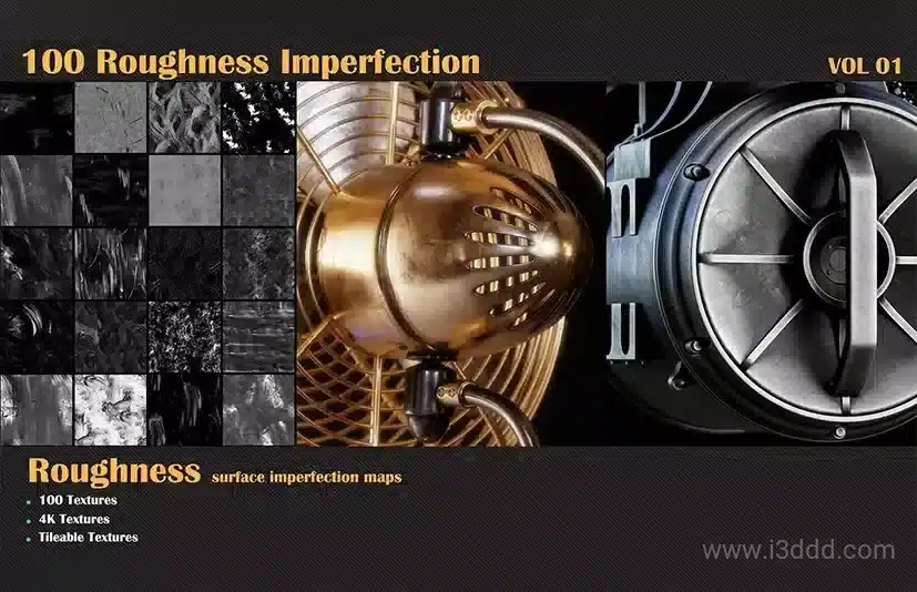 粗糙度贴图 – 100 Roughness Imperfection-VOL 01