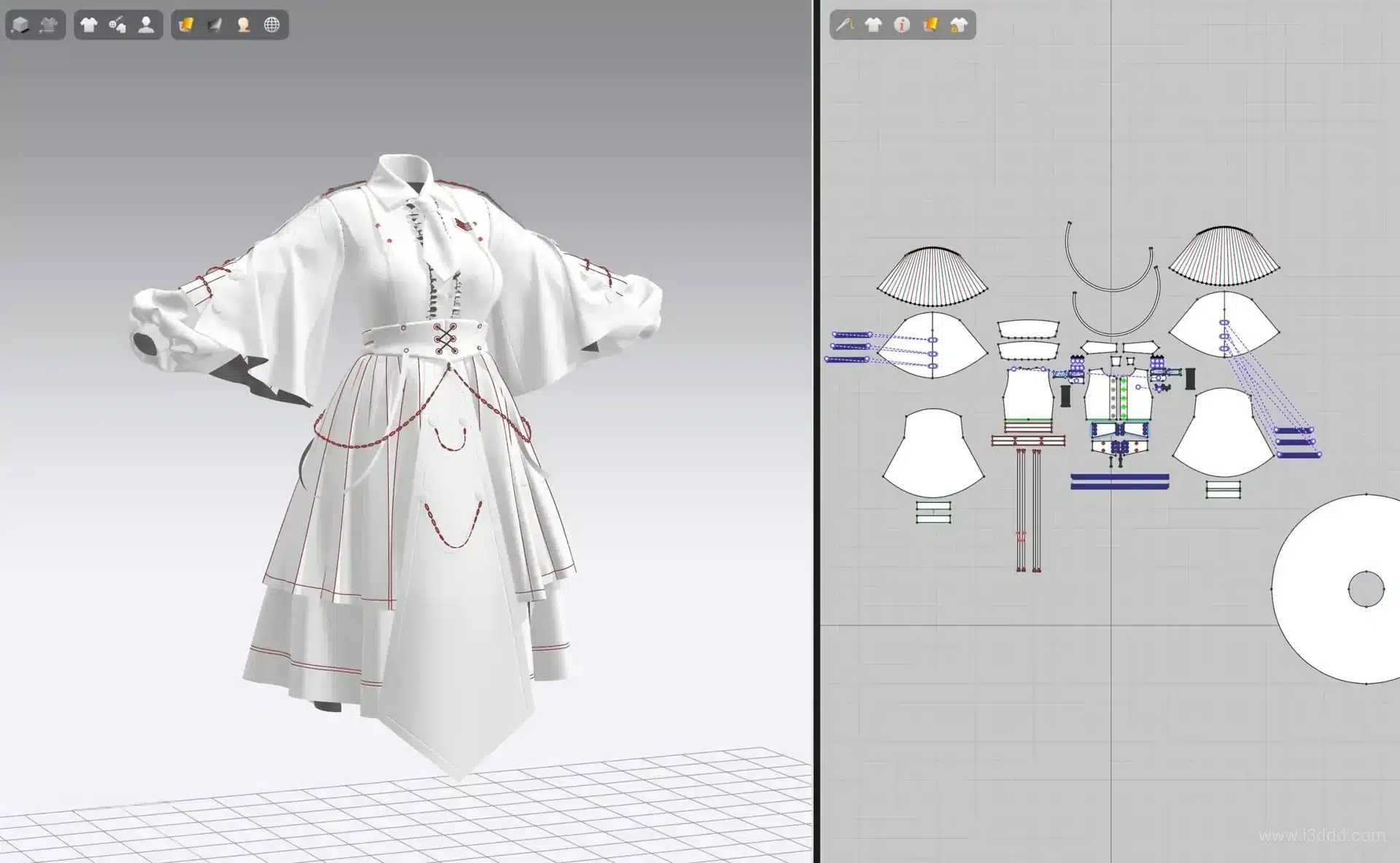 赛博黑暗风连衣裙套装 – Cyber Dark Dress Set