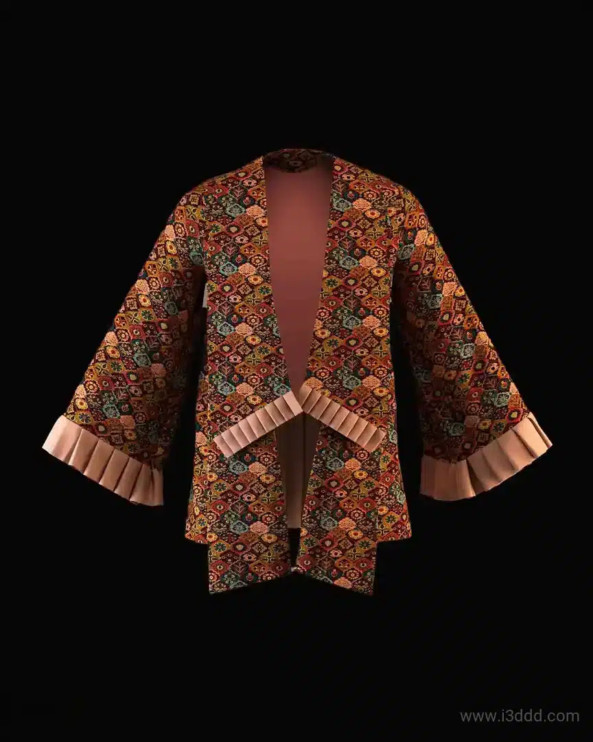 3D 女式花纹外套 – 3D Women’s Patterned Coat