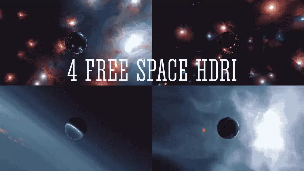4 款免费宇宙 HDRI 资源包 – 4 Free Cosmic HDRIs Pack