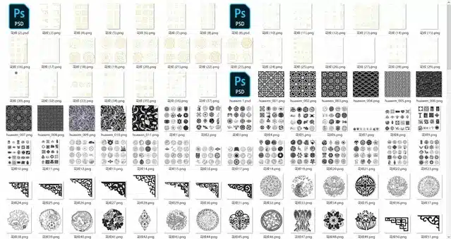 中国古风花纹 Alpha 贴图 – Chinese Pattern Alpha